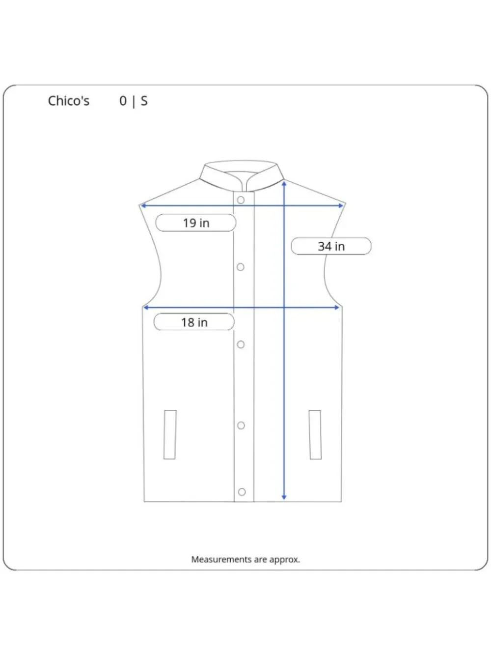 Chicos Womens Pocket Sweater Vest Gray Open Front Duster Size 0 | S - Picture 3 of 15